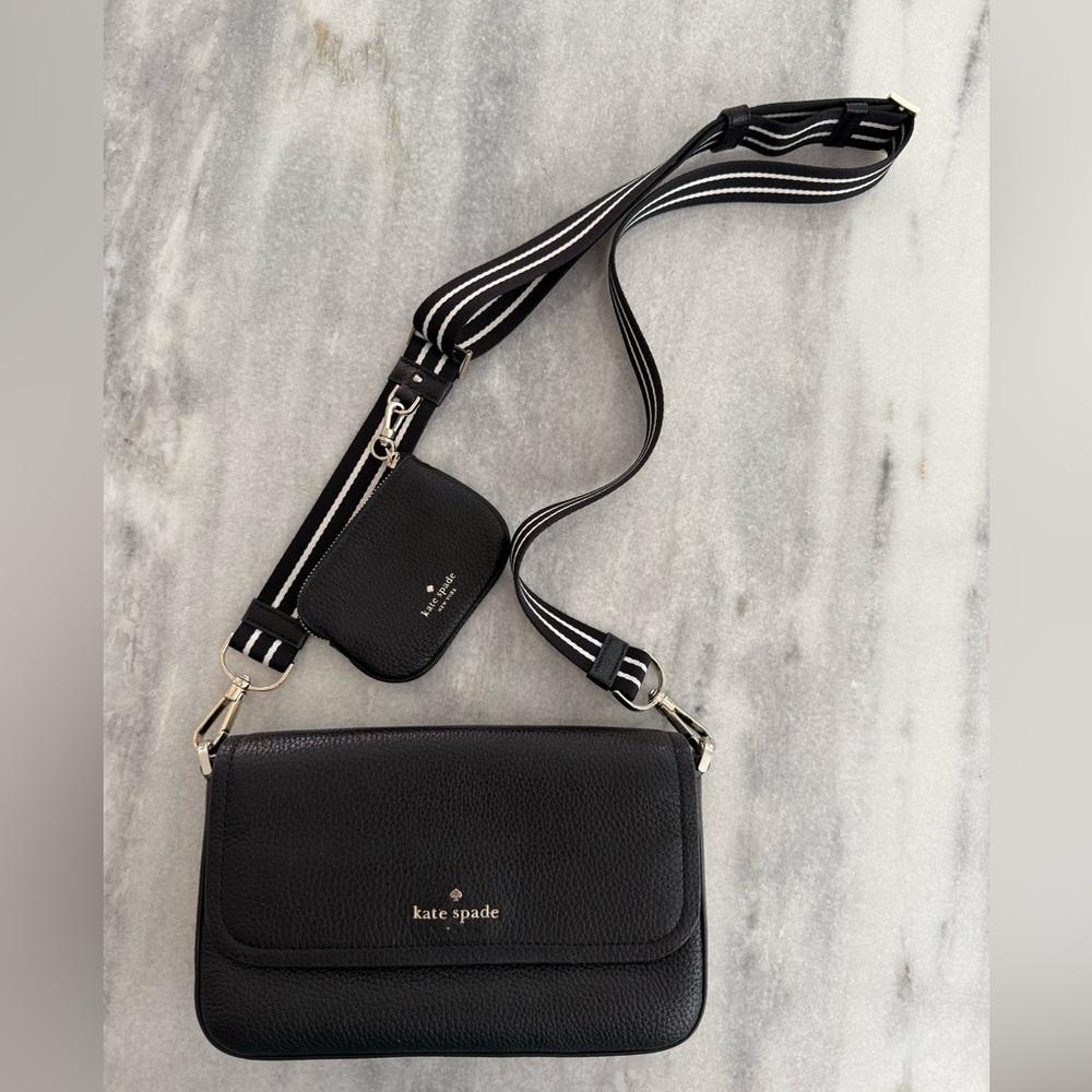 Kate Spade Black Pebbled Leather Crossbody